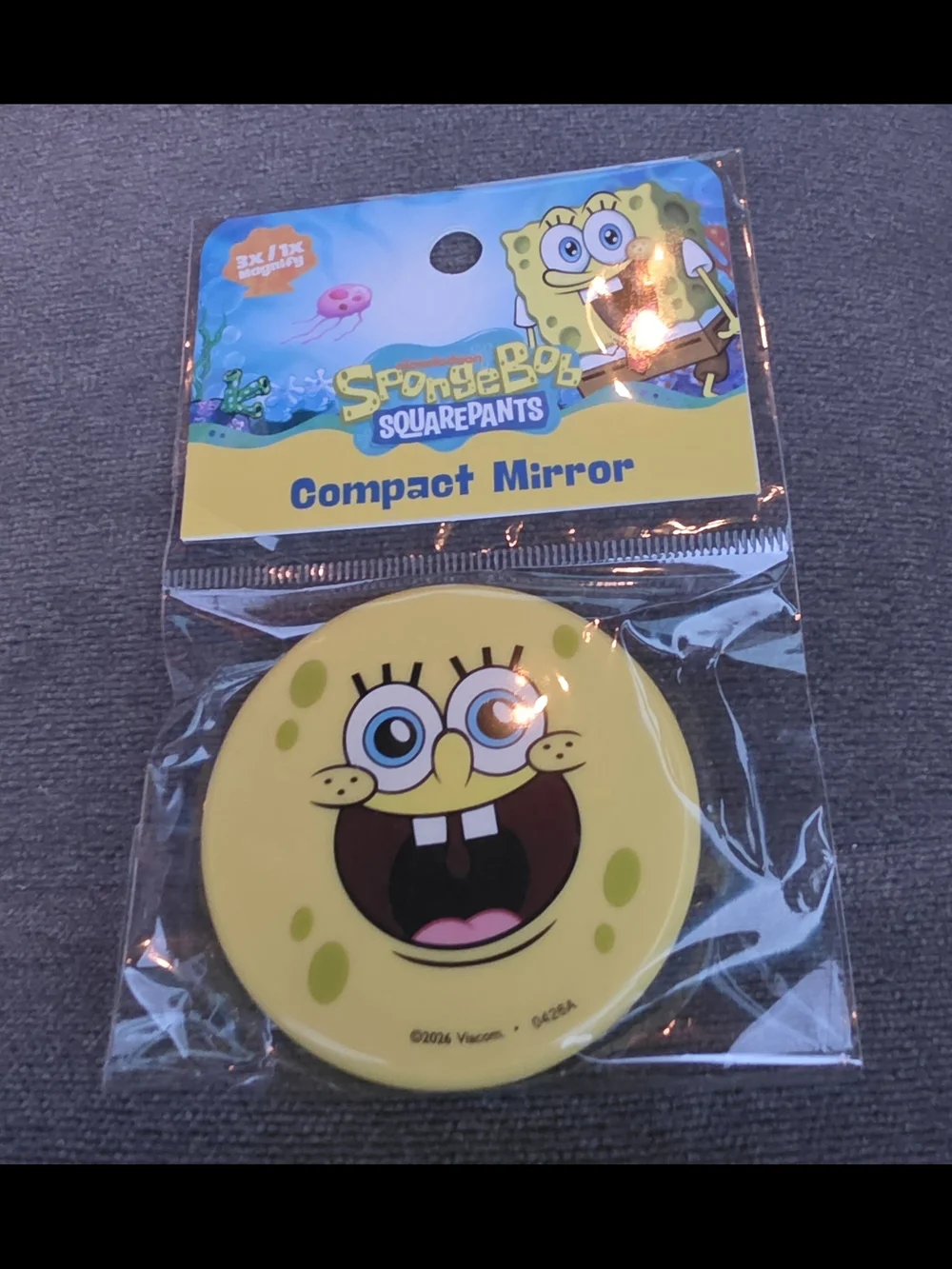 SpongeBob SquarePants Compact Mirror - 1 & 3x Magnifying BNIB